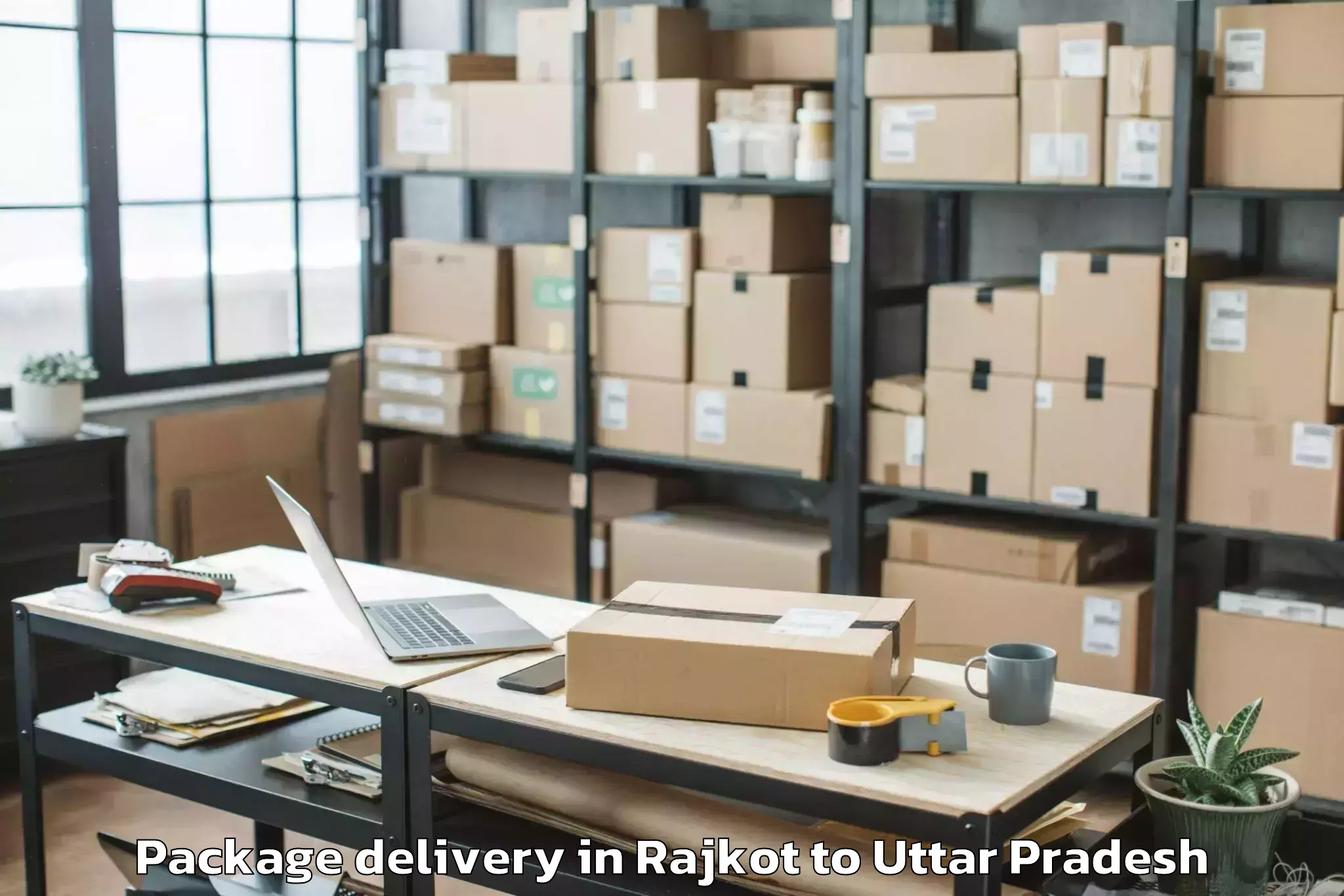 Hassle-Free Rajkot to Naraini Package Delivery